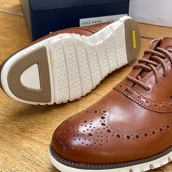 Cole Haan Zerogrand Wing Oxfords. Mens Size 9 British Tan / New in Box main image 6